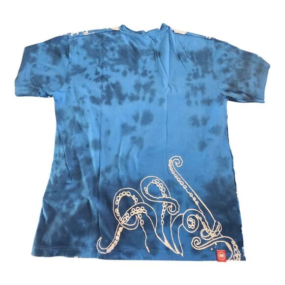 Mecca 2XL T-Shirt Men's Y2K Ocean Graphic Blue Octopus Tentacle Skater 90s Tee - Picture 2 of 9